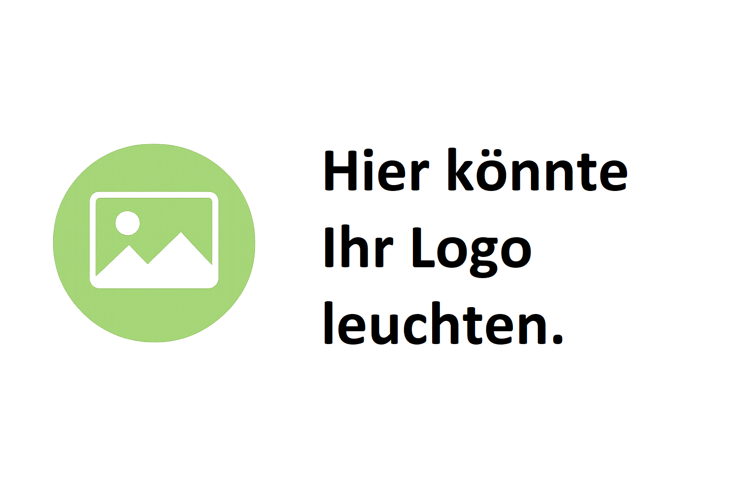 Platzhalter-Logo mit dem Text „Hier könnte Ihre Firma stehen“ und neutraler Grafik