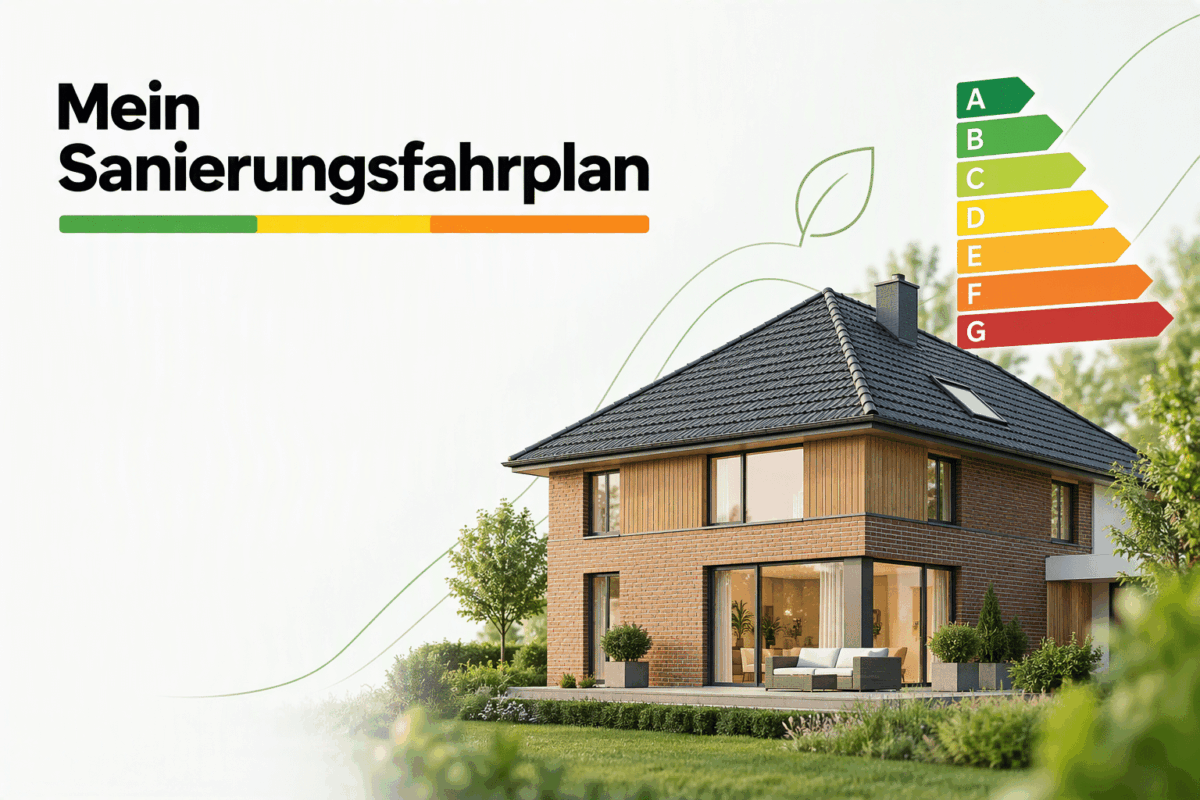 Link zum individuellen Sanierungsfahrplan (iSFP) von MJSV – Energieeffizienz-Grafik mit Wohngebäude.